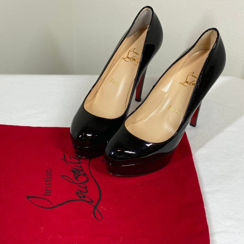 Christian Louboutin Bianca 140 Leather Black pumps